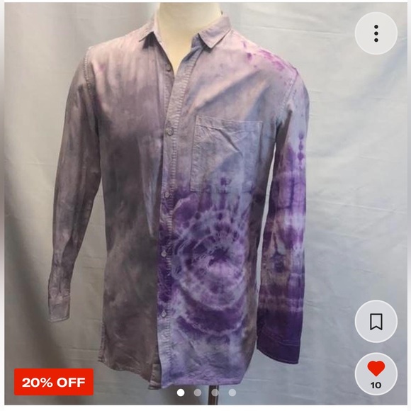 Your Neighbors 1 of 1 tie-dye tunic style shirt Purpla graze MED - Picture 2 of 11
